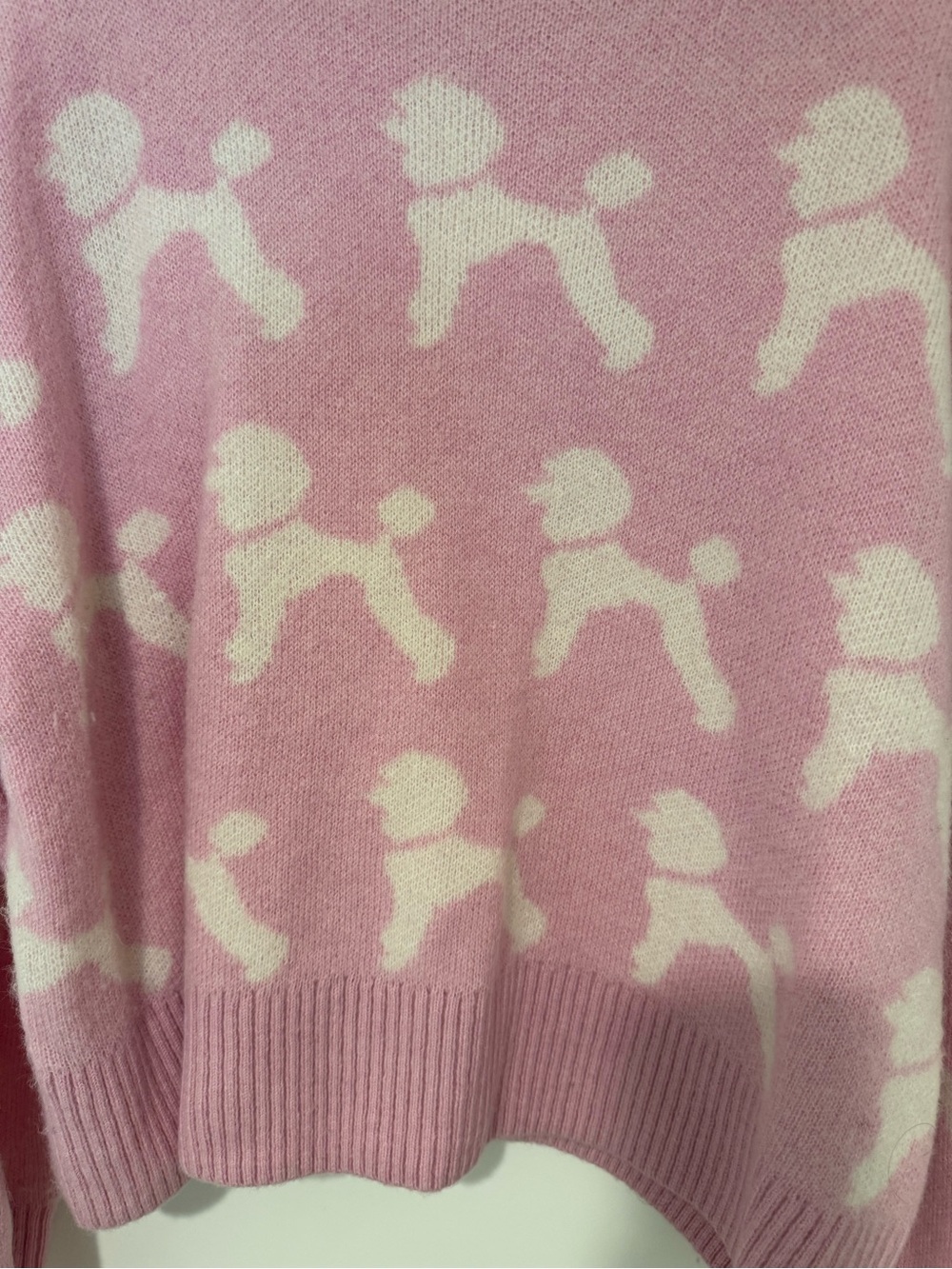 & Other Stories Jacquard Poodle Knit Jumper in pink - Picture 3 of 9